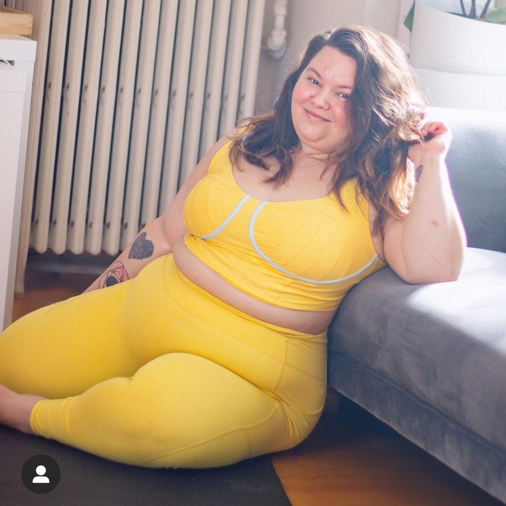 Yellow PureLuxe Fabletics Yoga Pants & Sports Bra